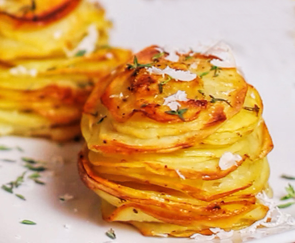 Parmesan Potato Stacks